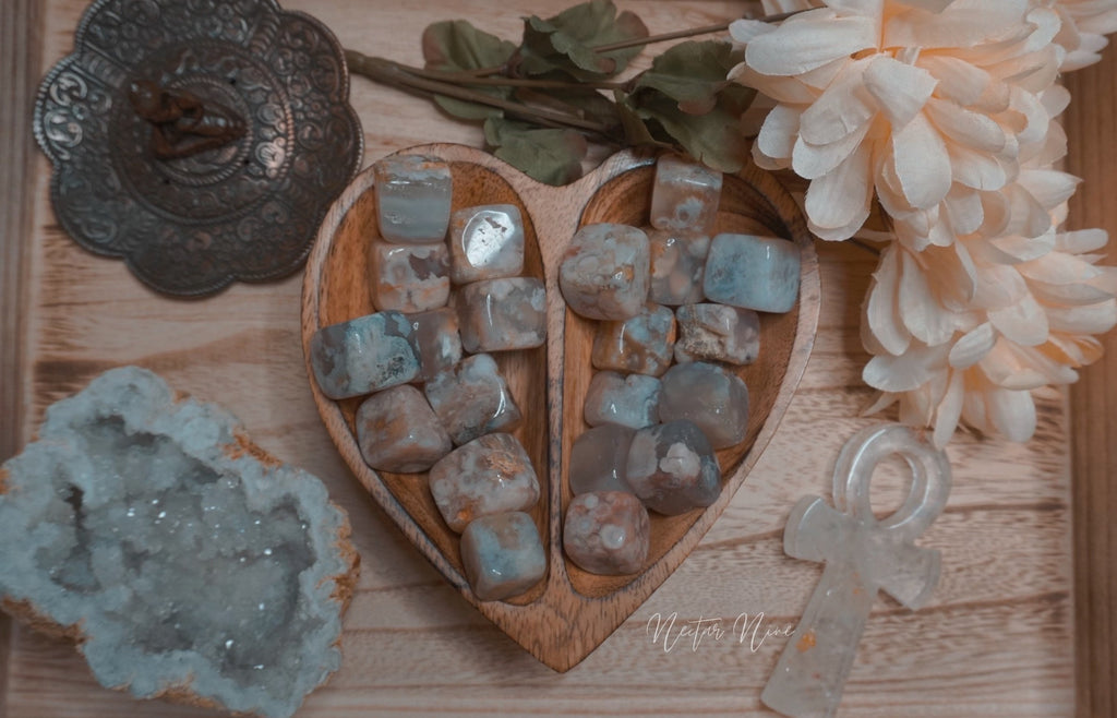 Flower Agate Cubes