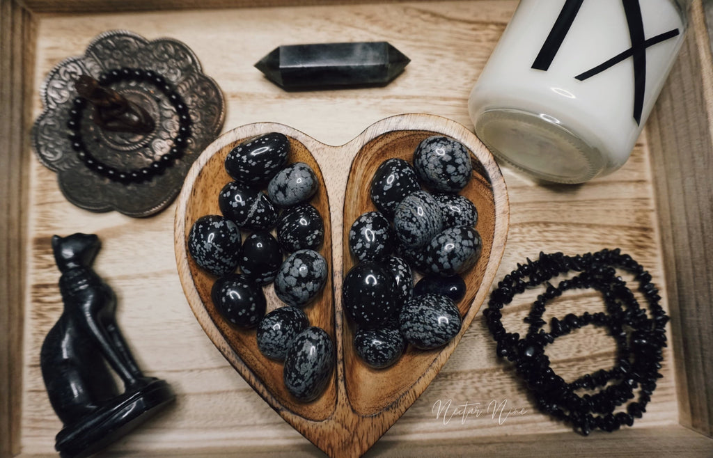 Snowflake Obsidian Tumbled Stones
