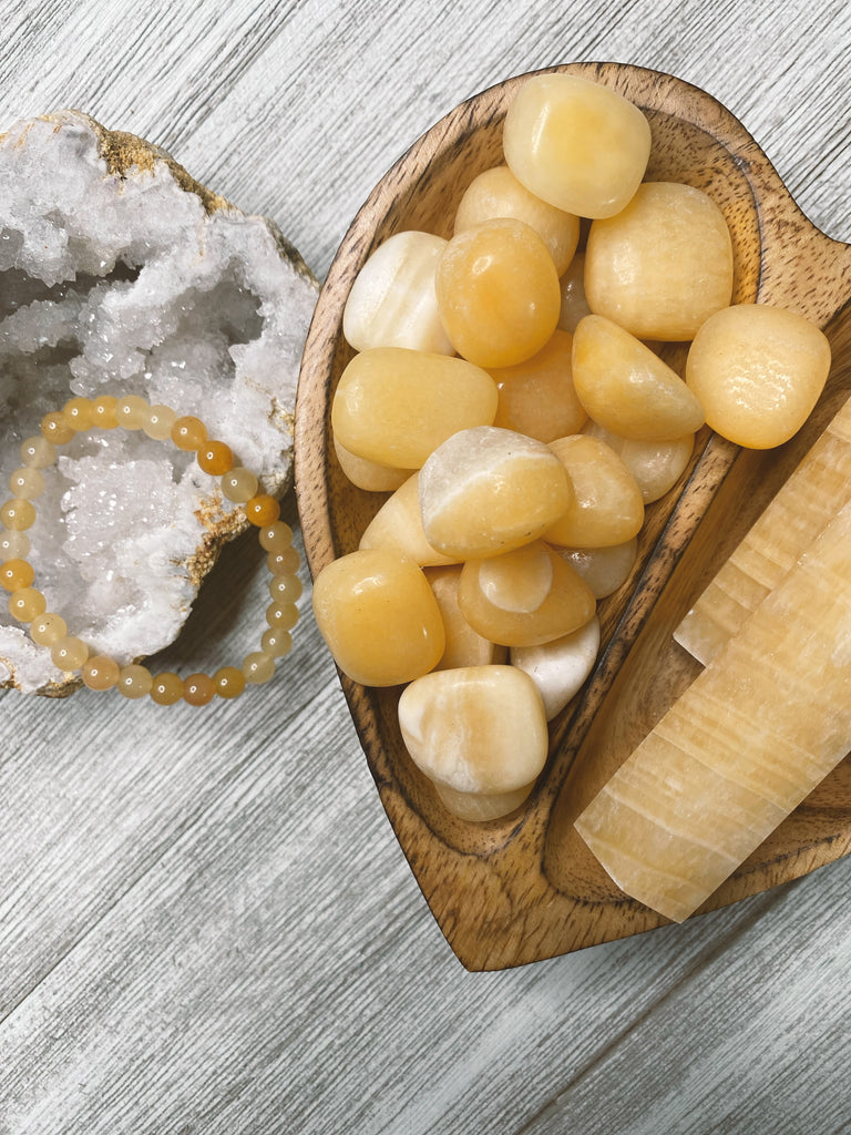 Orange Calcite Tumbled Stones