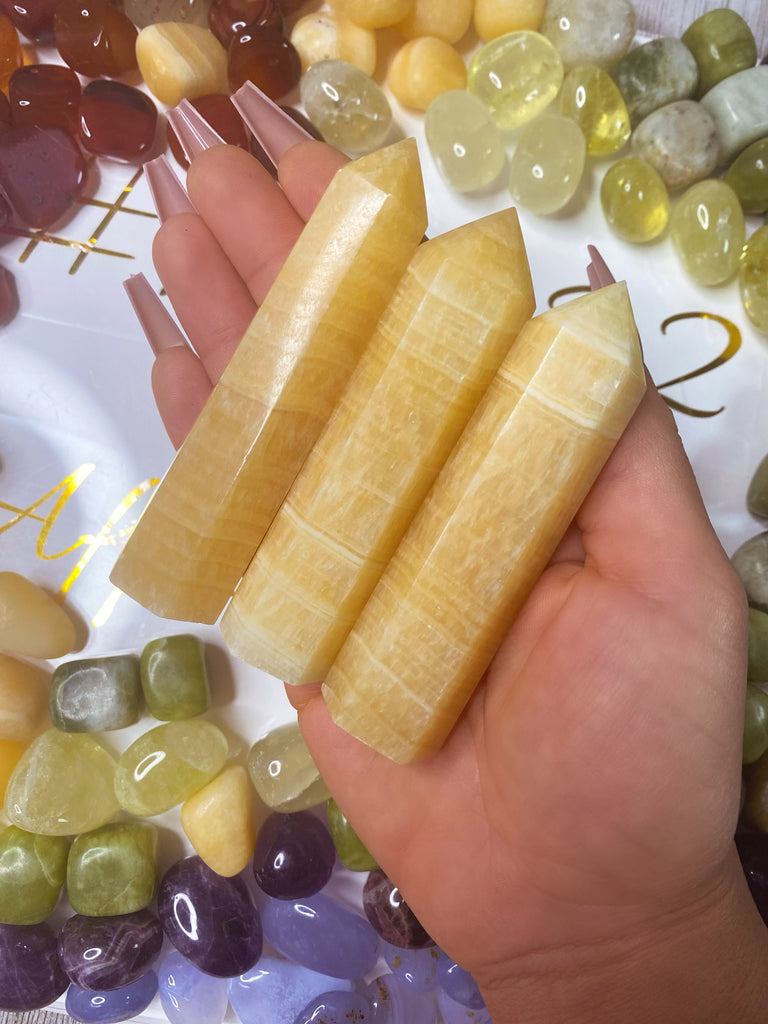 Orange Calcite Crystal Towers
