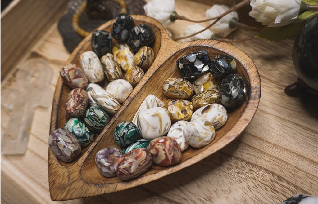Colorful Abalone Shell Tumbled Stones