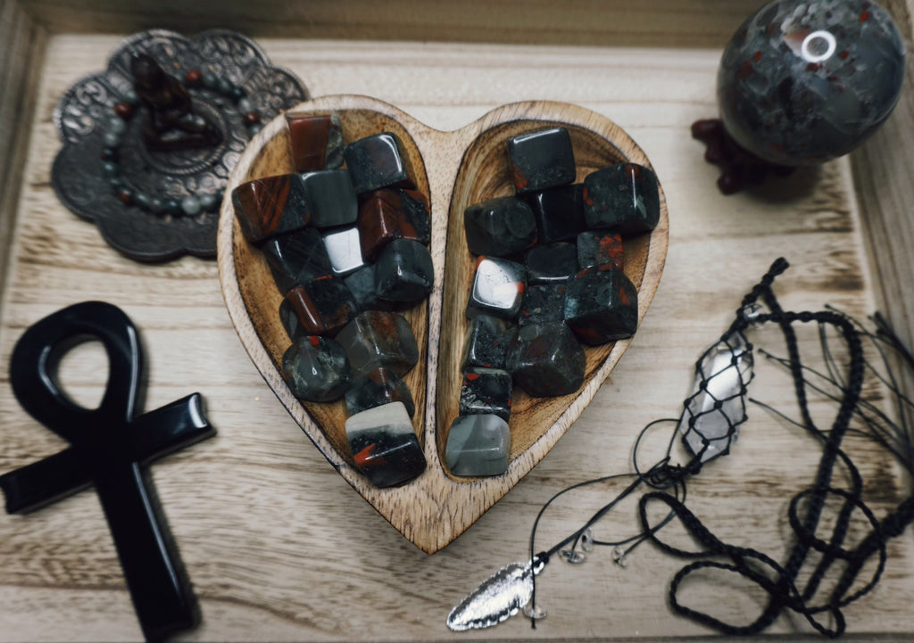 African Bloodstone Crystal Cubes