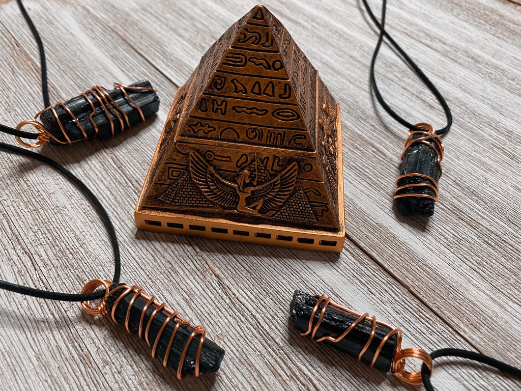 Black Tourmaline Wire-Wrapped Necklace