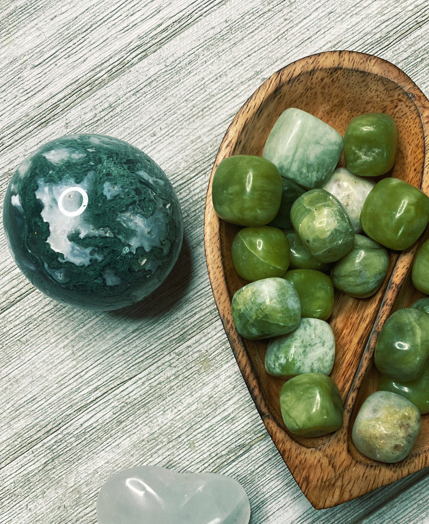 Green Jade Tumbled Stones