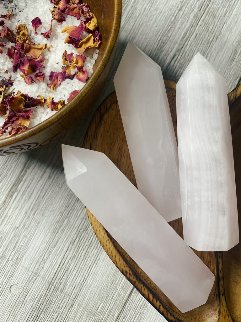 Pink Calcite Crystal Towers