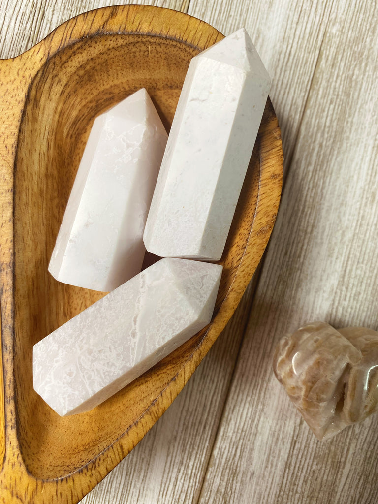 White Agate Crystal Towers